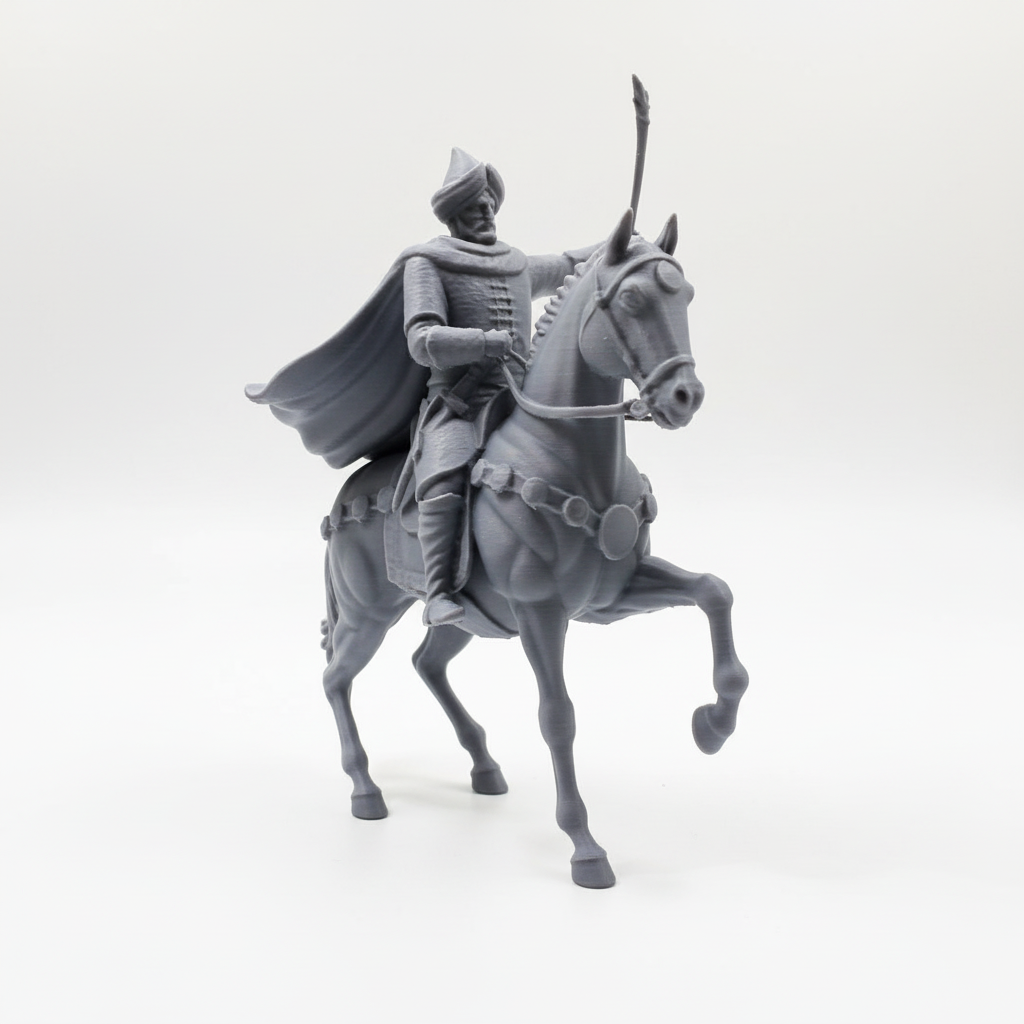 Fatih Sultan Mehmet II Reiterfigur - 3D Druck Miniatur