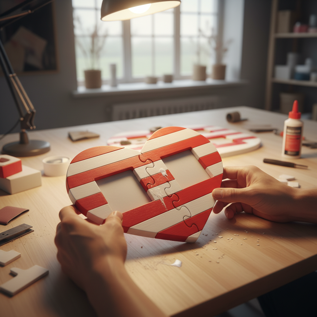 Montage der Puzzle-Teile